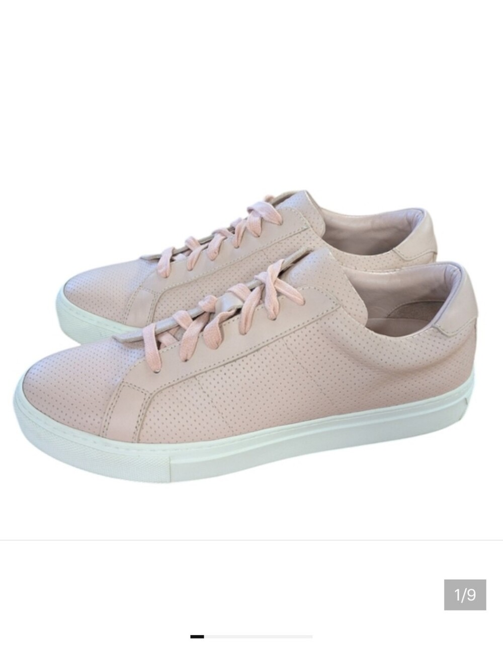 Greats Brooklyn Royale Pink Perforated Sneakers Size 9 - Picture 10 of 10